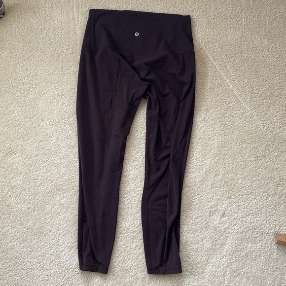 lululemon athletica Pants - Lululemon brown three-quarter length size 10 leggings with side pockets